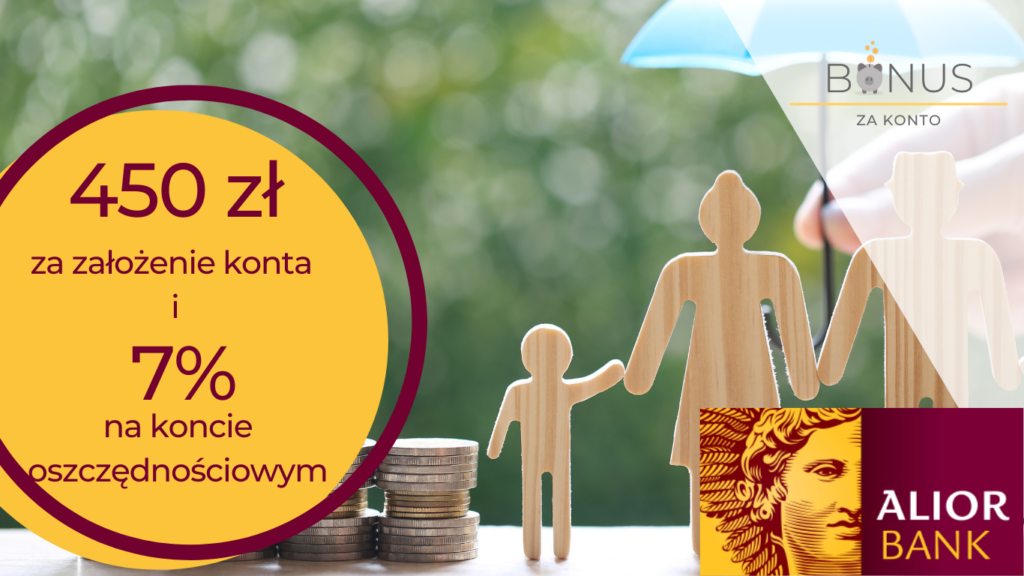 Promocja Alior Banku „Wakacyjne korzyści z premią na koncie”. Do wzięcia czeka premia pieniężna w wysokości 450 zł. Dodatkowo solidne 7% na koncie oszczędnościowym.